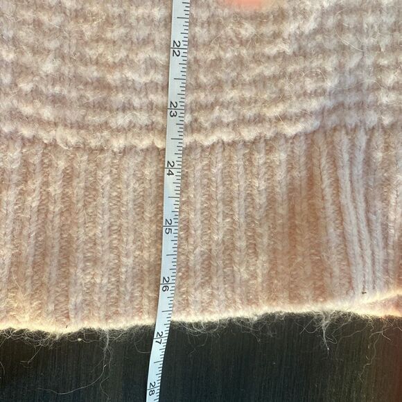 Lou & Grey Waffle Knit Pink Pullover Sweater Size Medium alpaca blend - Picture 7 of 7